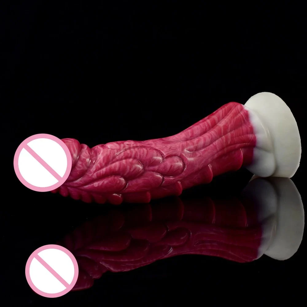 Soft Silicone Dildo Vibrator Kylin Jade Animal Shaped Realistic Penis Strap on Dildos for Women Suction Cup Sex Toys