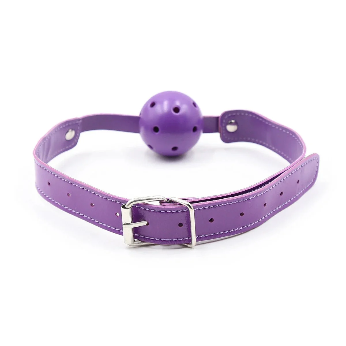 Games Sex Toys Rolling Buckle Breathable Deluxe Ball Gag PU Leather Mouth Gag for BDSM