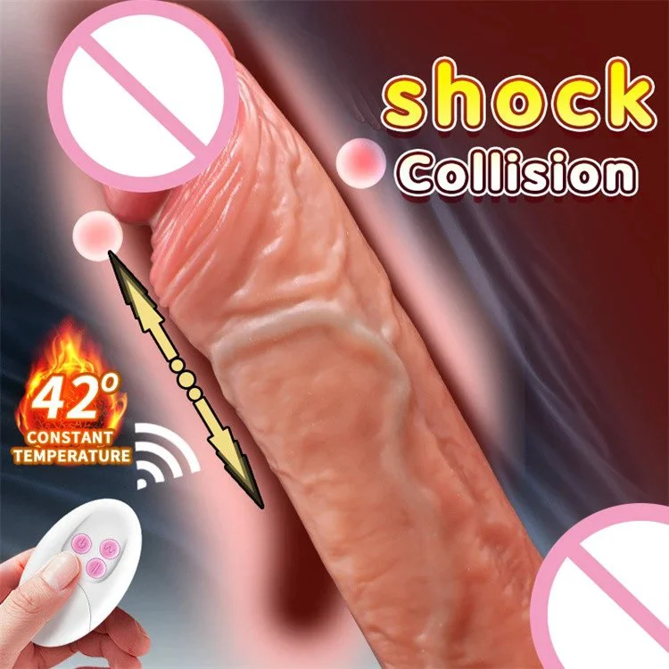 Multi Speed New Remote Control Thrusting Heated Realistic Telescopic Dildo Vibrator Sex Toys for Women