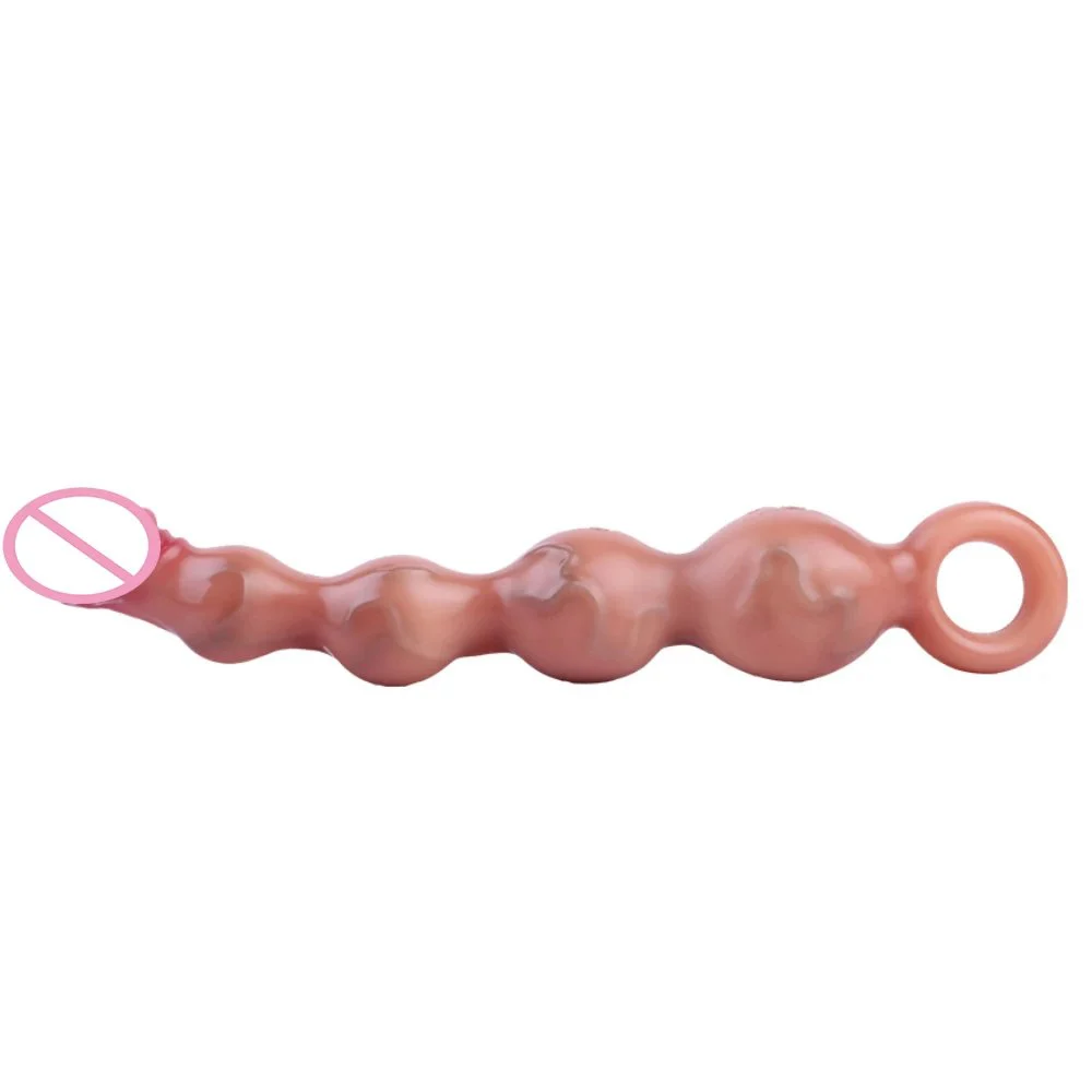 Skin-friendly Anal Beads Butt Plug Adult Sex Toy, Silicone Sex Toys Clitoris G Spot Anal Stimulator Prostate Massager for Couple