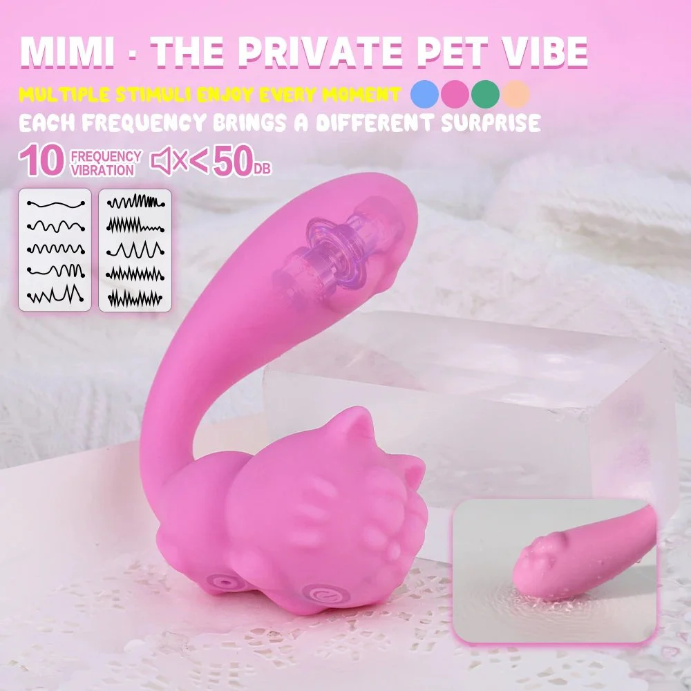 Small Vibrator Bullet Animal Cute cat Shape Rechargeable Clitoral Adult Sex Toy, Rabbit Clitoris Stimulator Vibe for Women
