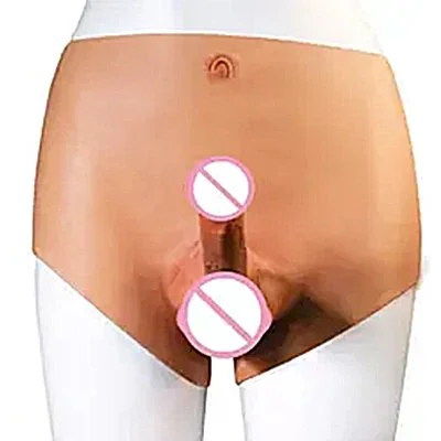 Soft Adult Men Hollow Artificial Penis Underwear Women Man Masturbation Wearable Realistic Silicone Dildo