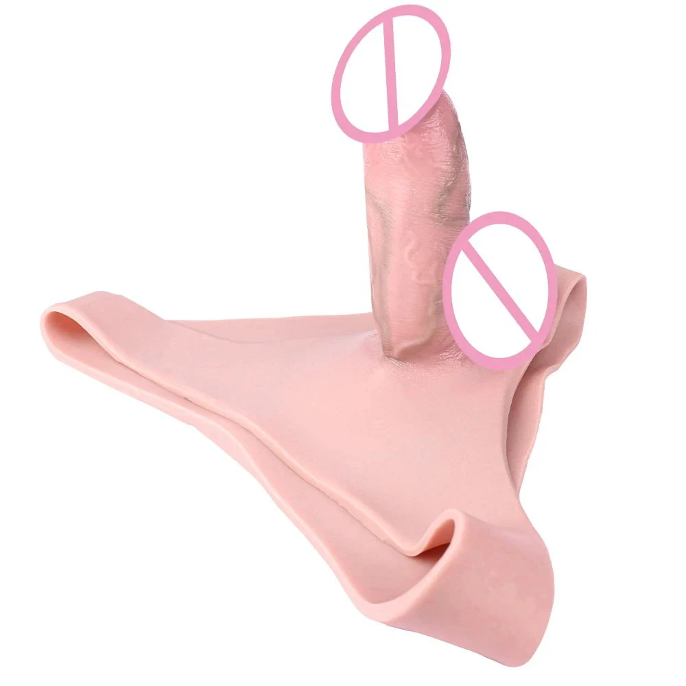 Silicone Hollow Strapon Dildo for Man Realistic Dildos Underwear Wearable Penis Extended Sleeve for Men Sex Toy Lesbian Dildos