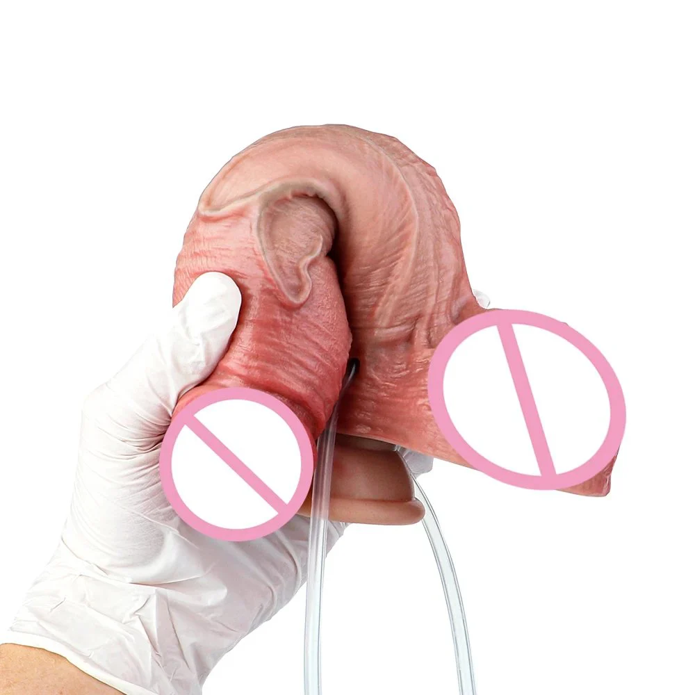 Soft Silicone Inflatable Spray Water Ejaculation Dildo Artificial Penis Massage Vagina Simulation Sex Dildo Toy