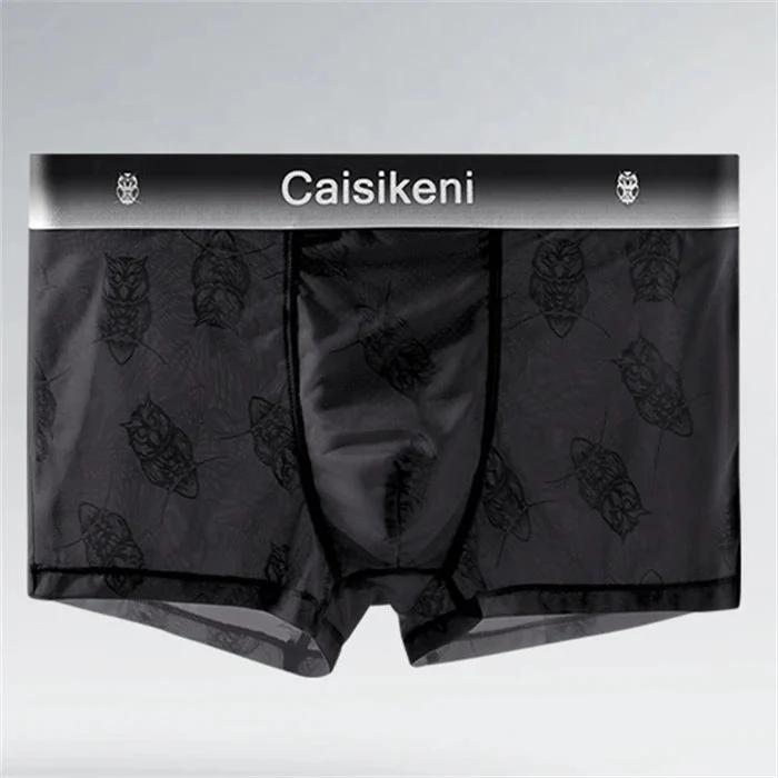 Men's Moisture Wicking Cotton Boxer Briefs Comfortable Breathable Underwear with Custom Logo Classic Style Printed Pattern