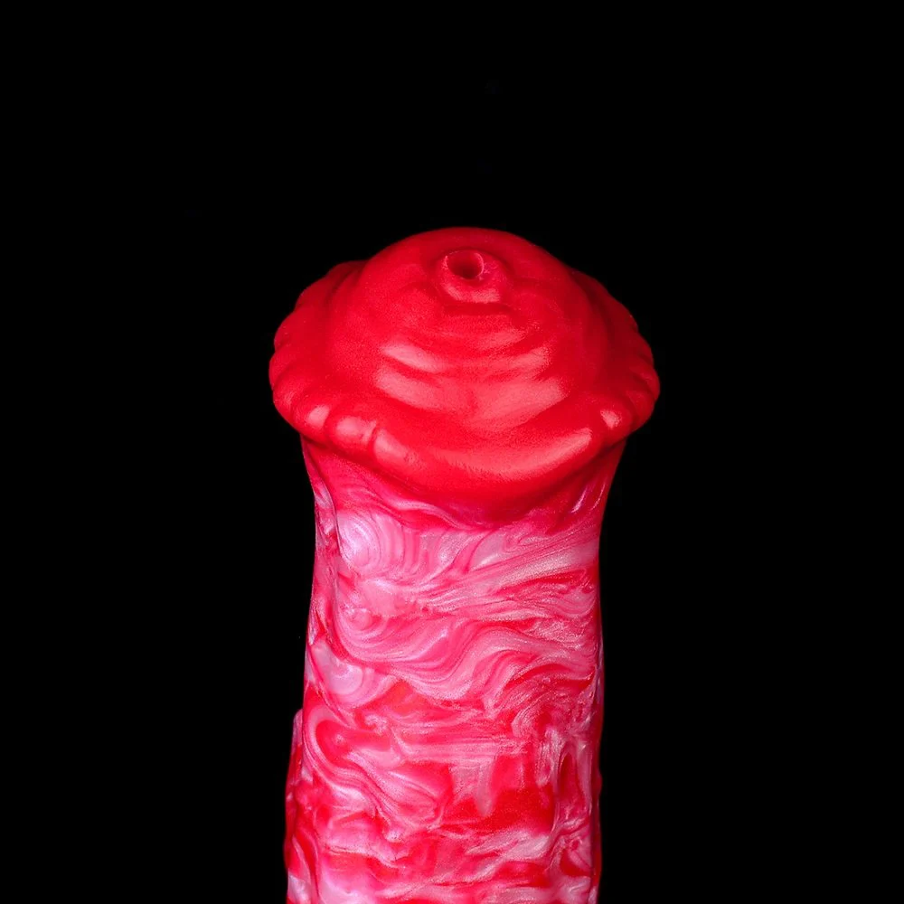 New Flame Style Inflatable and Squirting Dildo with Silicone Soft Skin Touching G-spot Stimulator Inflatable Cock for Adult