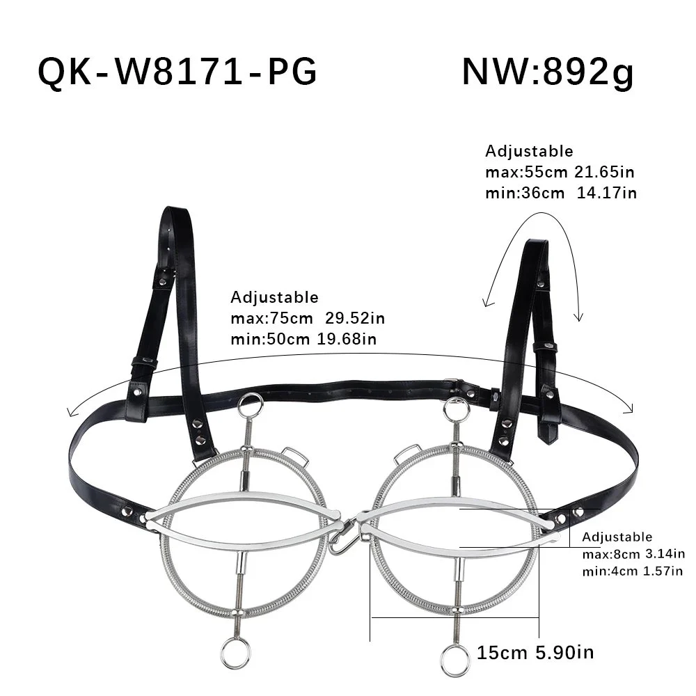 Stainless Steel Chest Clamp Wearable Breast Bondage Clamp-on Woman Masturbation Pleasure Artifact Sex Toys for Women