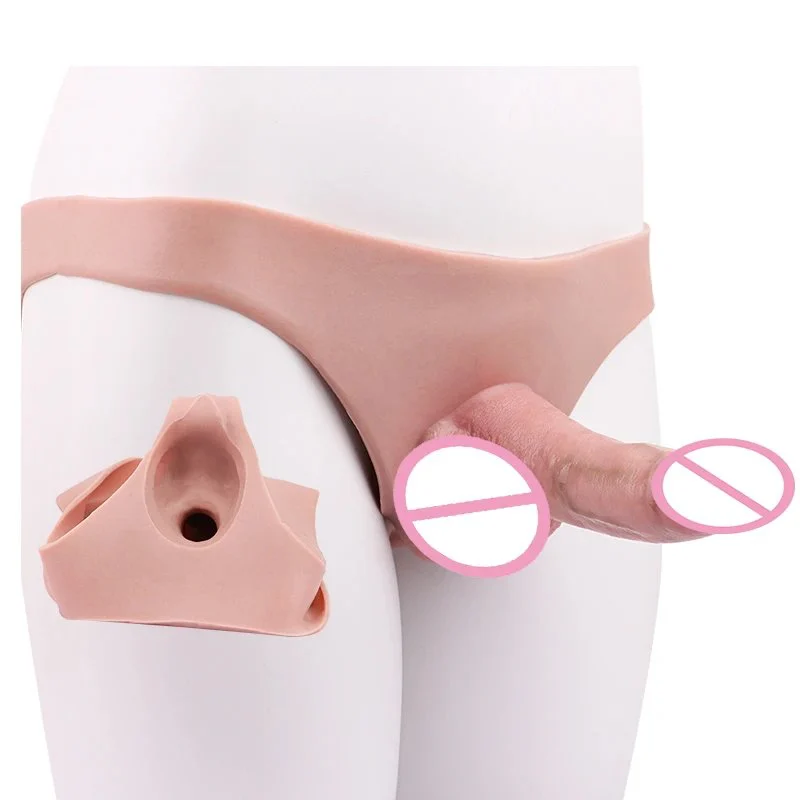 Soft Strapon Dildo Panties Realistic Hollow Dildo for Men Gay Adult Sex Toys for Lesbian Women Penis Pants Adult Masturbation