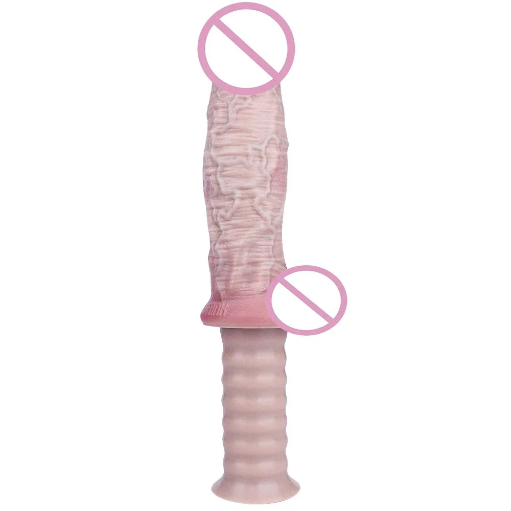 Skin Super Long Double Layer Screw Handle Silicone Dildo Man Woman Anal Plug Masturbator Juguetes Sexuales Pleasure Sex Toy