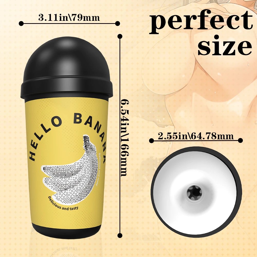 Uniquely Designed Male Masturbator with Vibration Function in Aircraft Cup Shape Inspired by Milk Tea Cup
