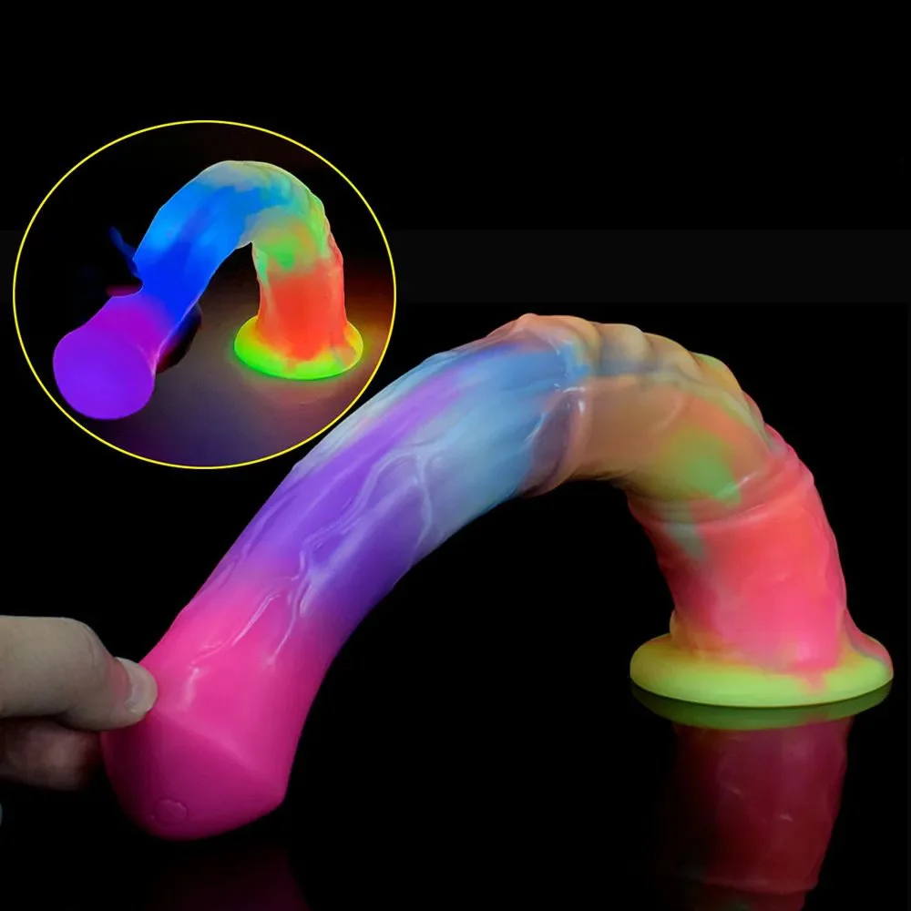 Luminous Soft Rubber Sex Toys Realistic Horse Huge Adult Dildos