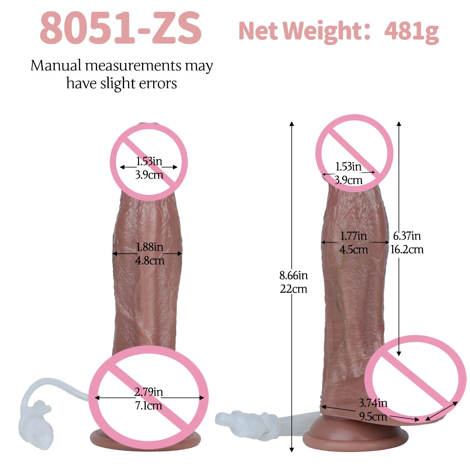 Dual-Layer Density Squirting Dildo With Sucker Unisex Adult Toy Real Skin Texture Penis Anal Vaginal Plug G-Spot Stimulator