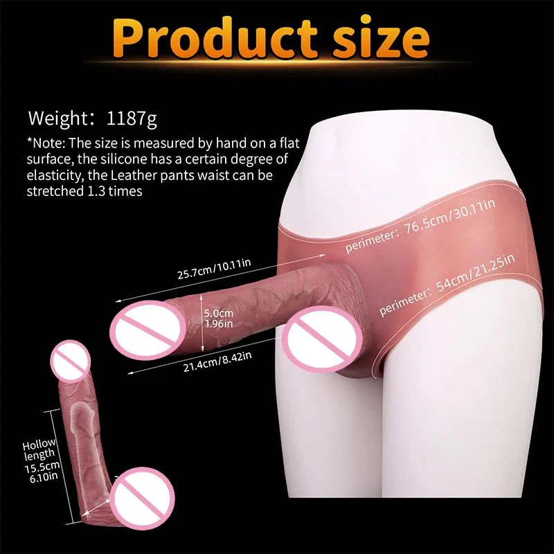 10 Inch Silicone Realistic Male Hollow Strap-on Harness Dildo Penis Cock Extension,strap on Penis Sleeve Adult Sex Toy for Women
