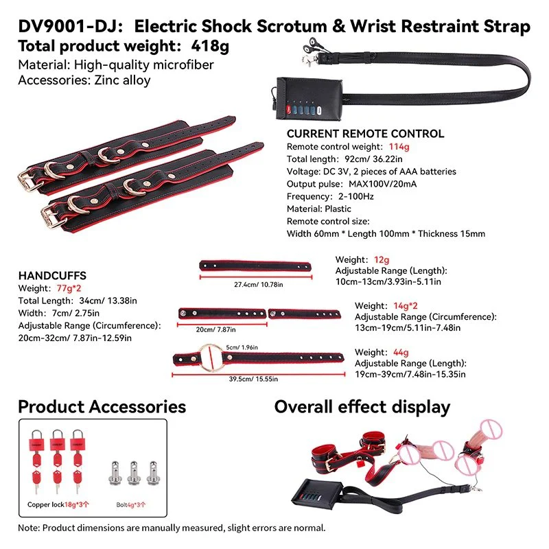 Electric Stimulation Leather Penis Bondage Sleeve Ring Cock Ring Electric Shock Bdsm Sex Toys for Men Masturbator