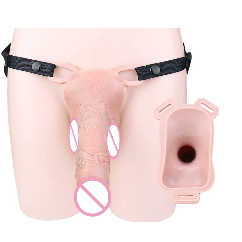 Soft Penis Enlargement Cock Sleeve Extender Thicker Dick Cover with Weave Belt &keel Adult Sex Toys Goods for Men&lesbian