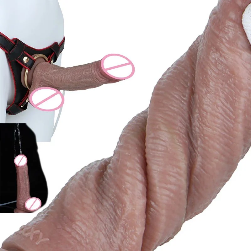 Adjustable Sliding Foreskin Dildo With Suction Cup Strap-On Harness Sex Saddle for Sofa Pillow Platform Dildo Squirting