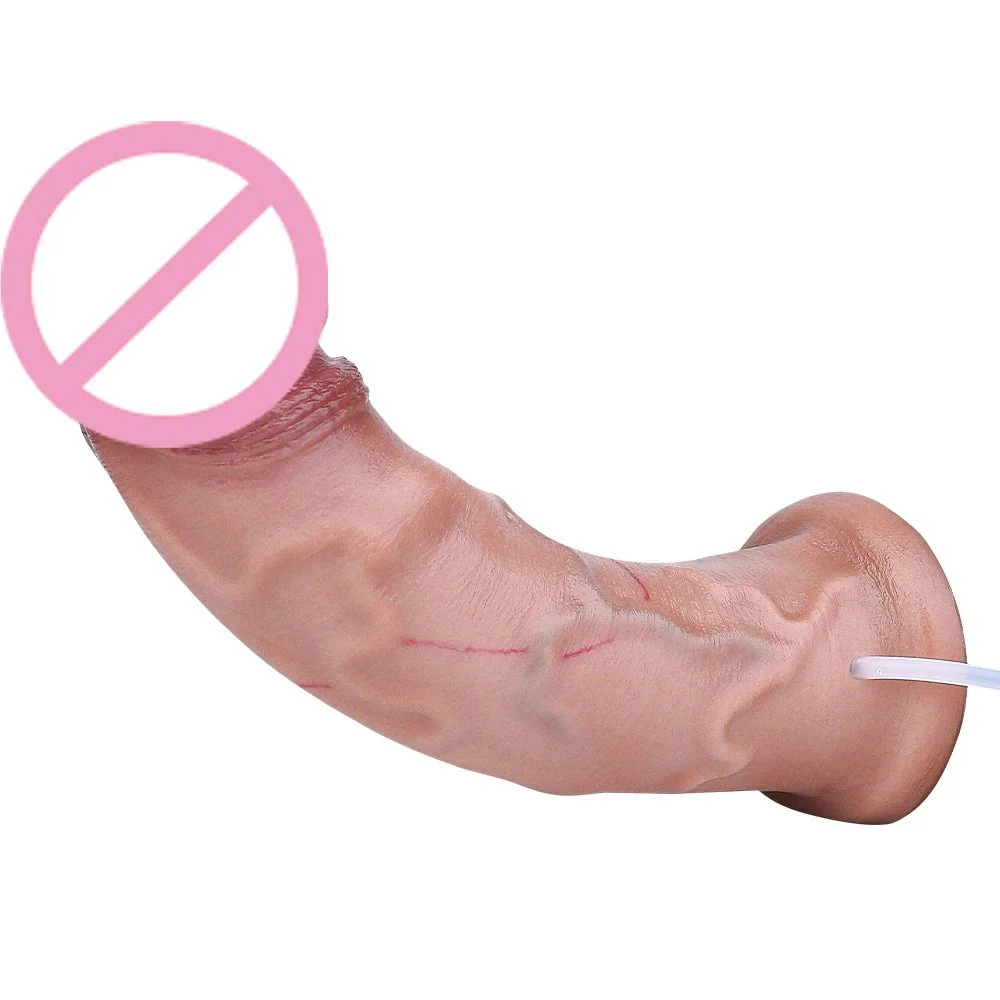 Simulated Suction Cup Dildo Experience Realistic Medical Grade Silicone Material Spray Dildo for Lesbians