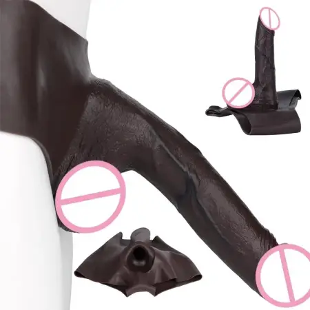 Ultra 9.84 Inch Realistic Penis Sleeve Thongs Skin Feeling Lifelike Male Strap on Dildo Extender Sex Toys Delay Ejaculation