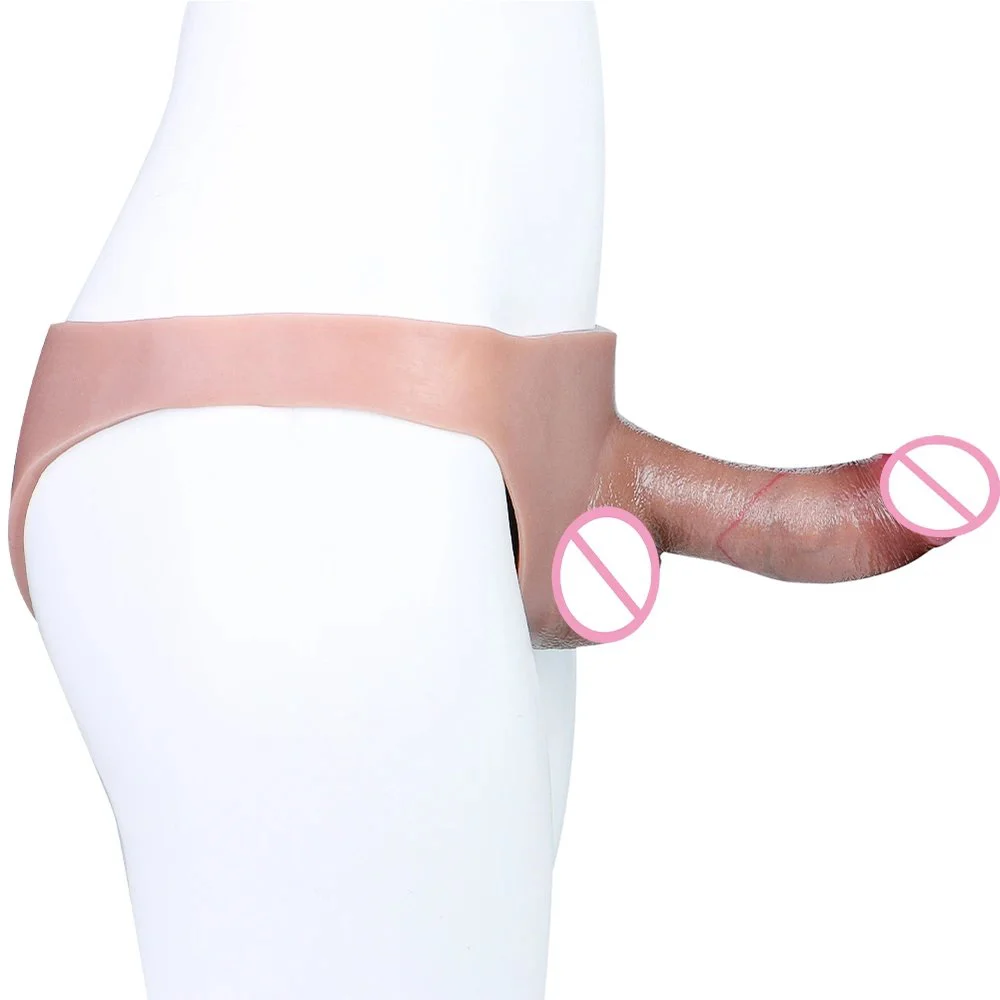 Strap on Dildo Realistic Big Penis Silicone Hollow Wearable Pants Sex Dildo Lesbian Wearable Adult Sex Toy