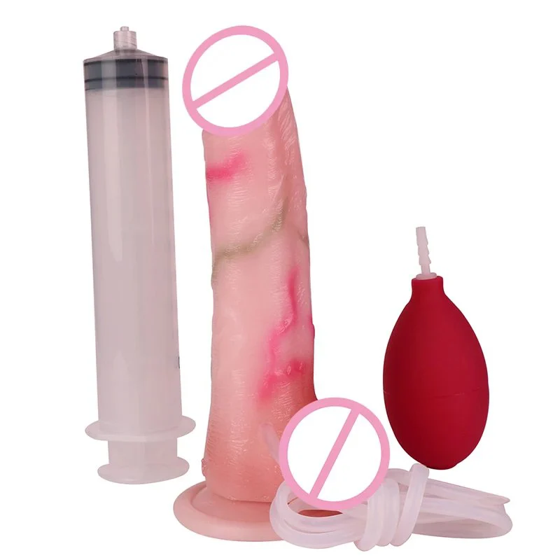 New Series Huge Realistic Squirting Dildo Inflatable Squirting Dildo With Suction Cup for Female Masturbator