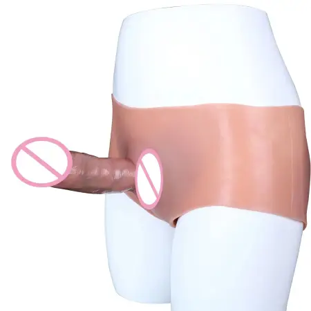 Silicone Skin Friendly Easy Wear Dildo Strapon for Male Hollow Dildo Sleeve Realistic Dildo Sex Toy