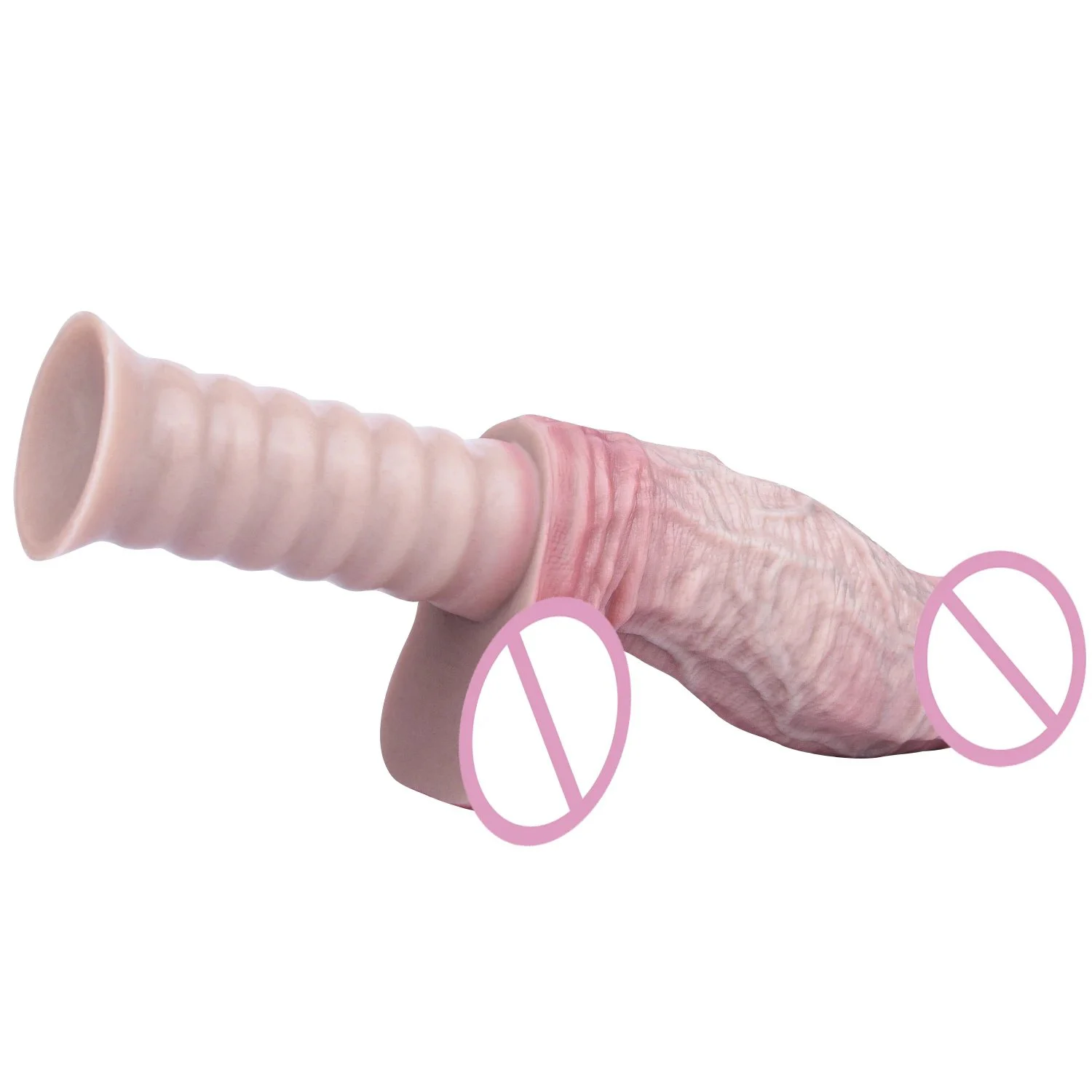 Soft Dual Layer Silicone Realistic Dildo Screw Handle Penis Sex Toys for Women Vagina Anal Stimulate