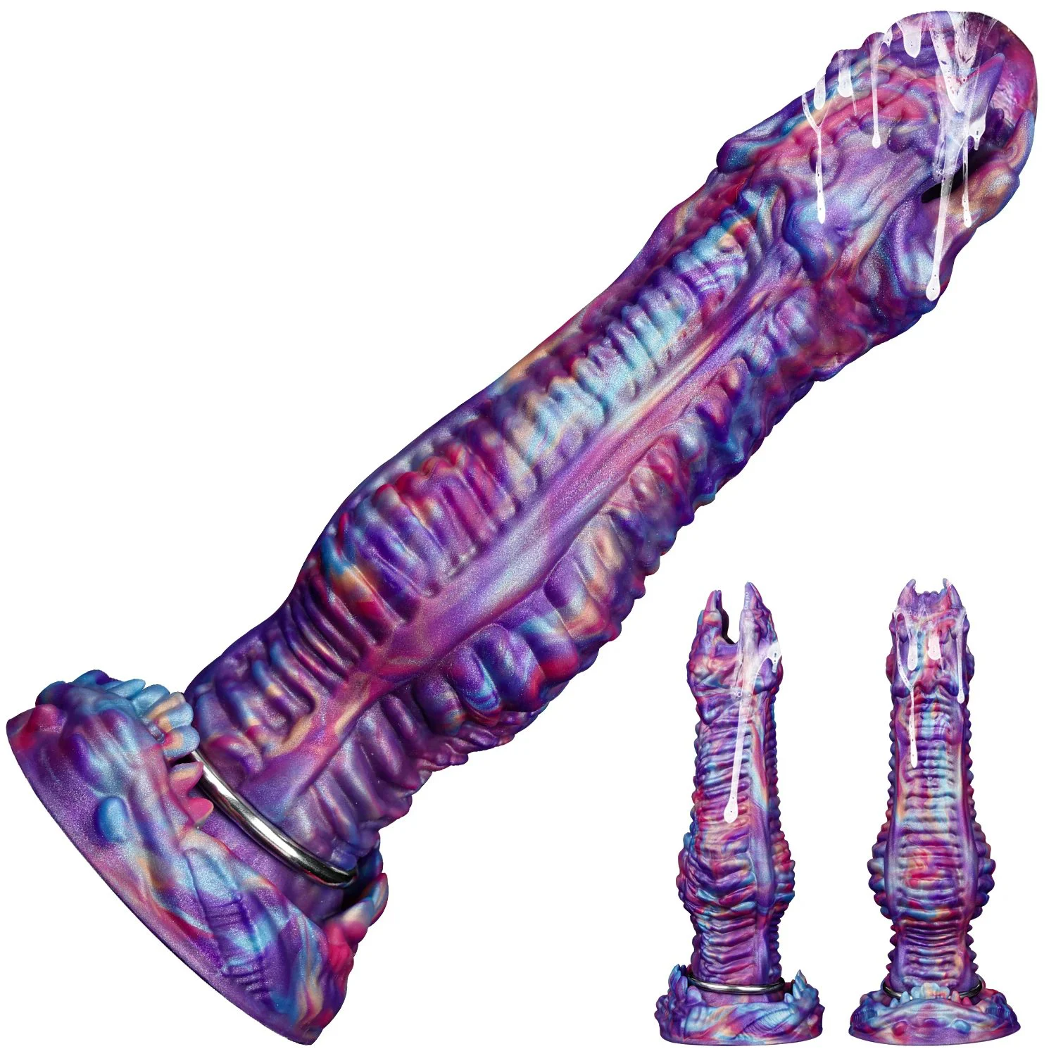 Monster Thick Ovipositor Dildo 4 Eggs Big Fantasy Anal Horse Knot Dragon Inflatable Pump Dog Sex Toy Soft Silicone Waterproof