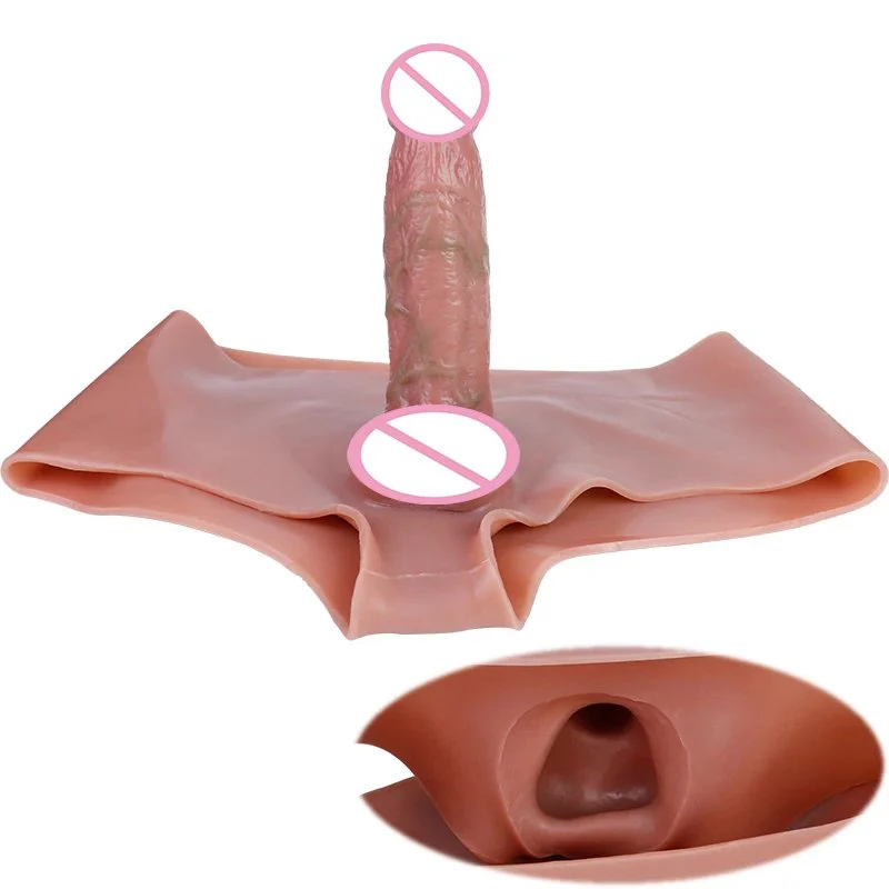 Wearable Penis Sleeve Silicone Pants with Realistic Dildo Skin Touch Anal Plug Customizable Sex Toys for Lesbian Women