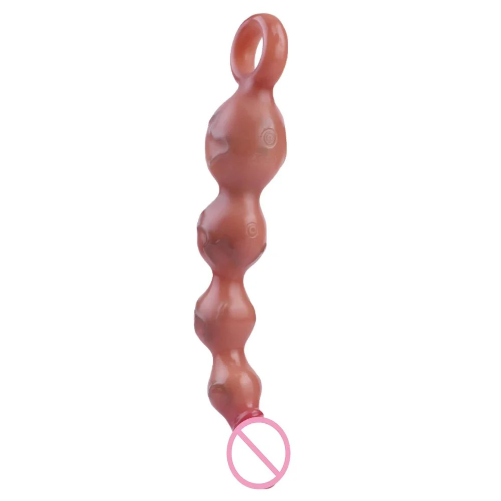 Skin-friendly Anal Beads Butt Plug Adult Sex Toy, Silicone Sex Toys Clitoris G Spot Anal Stimulator Prostate Massager for Couple