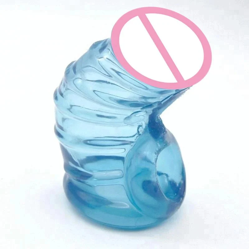 Soft Cock Sleeve Male Sex Toy Penis Sleeve TPR Chastity Cage