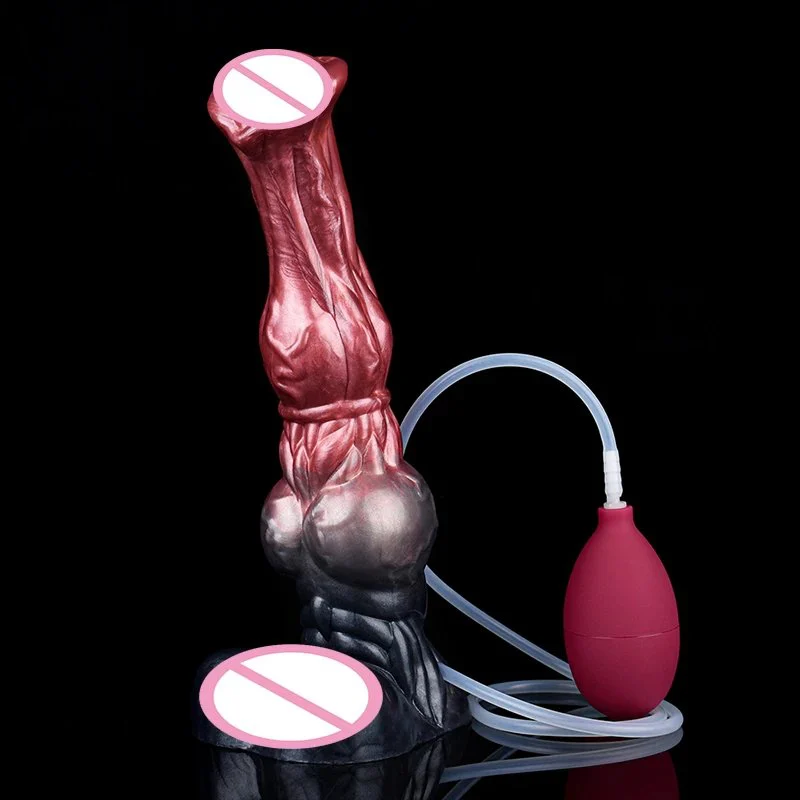 Squirting Horse Dildo Huge Animal Dildo with Thick Knot Dildo Big Anal Pulg Sex Toys Suitable for Adult Female Male Couples