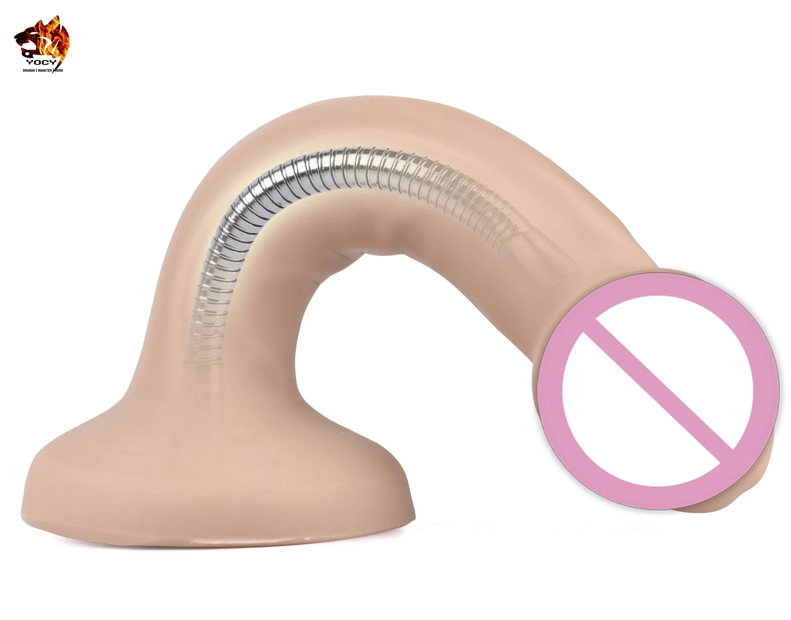 Soft Silicone Cock Penis Realistic Bendable Dildo Metal Keel Fantasy Anal Plug Dildo for Women Vaginal
