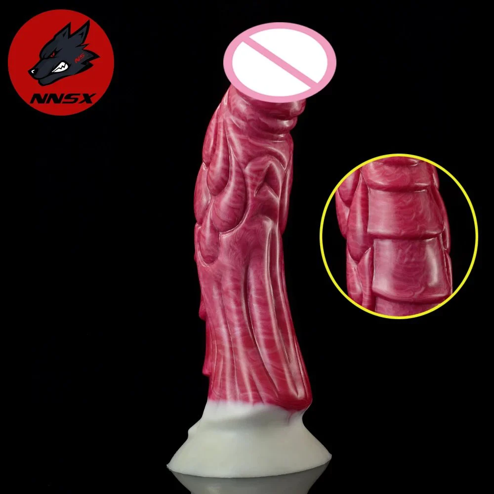 Soft Silicone Dildo Vibrator Kylin Jade Animal Shaped Realistic Penis Strap on Dildos for Women Suction Cup Sex Toys