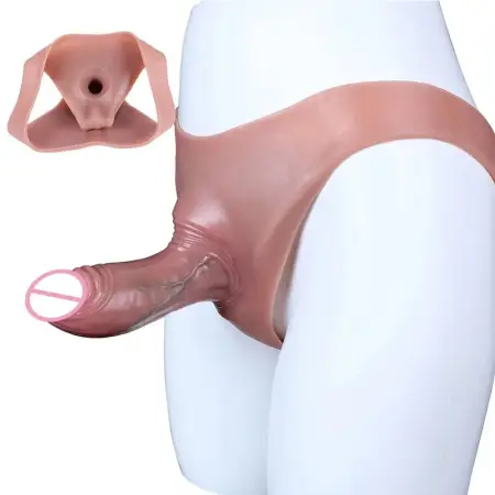 Realistic Strap on Hollow Dildo for Men Penis Dildo Sleeve Realistic Textured Cock Enlarger Extension Sex Toy for Couple