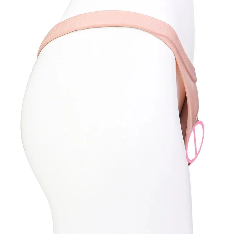 Medical-grade Silicone Female-simulated Vaginal Wearable Thong Panties Suitable As Role-play Toys for Asexual Individuals