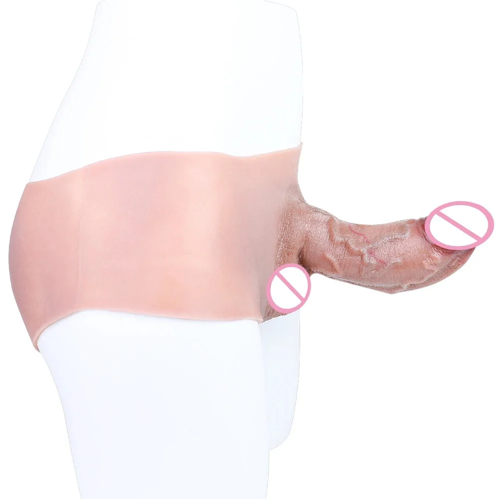 Hollow Strap on Dildo Realistic Big Penis Soft Silicone Pants Sex Dildo Lesbian Wearable Gay Adult Sex Toys