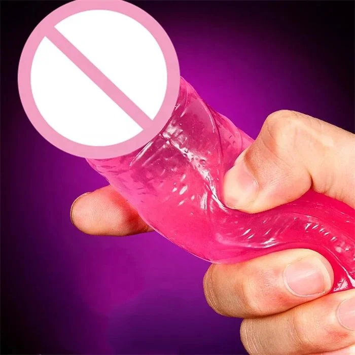 Small TPE & Silicone G-Spot Stimulation Dildo Sex Toy for Adult Women PVC Adult Product