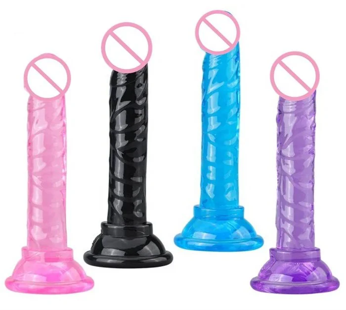 Small TPE & Silicone G-Spot Stimulation Dildo Sex Toy for Adult Women PVC Adult Product
