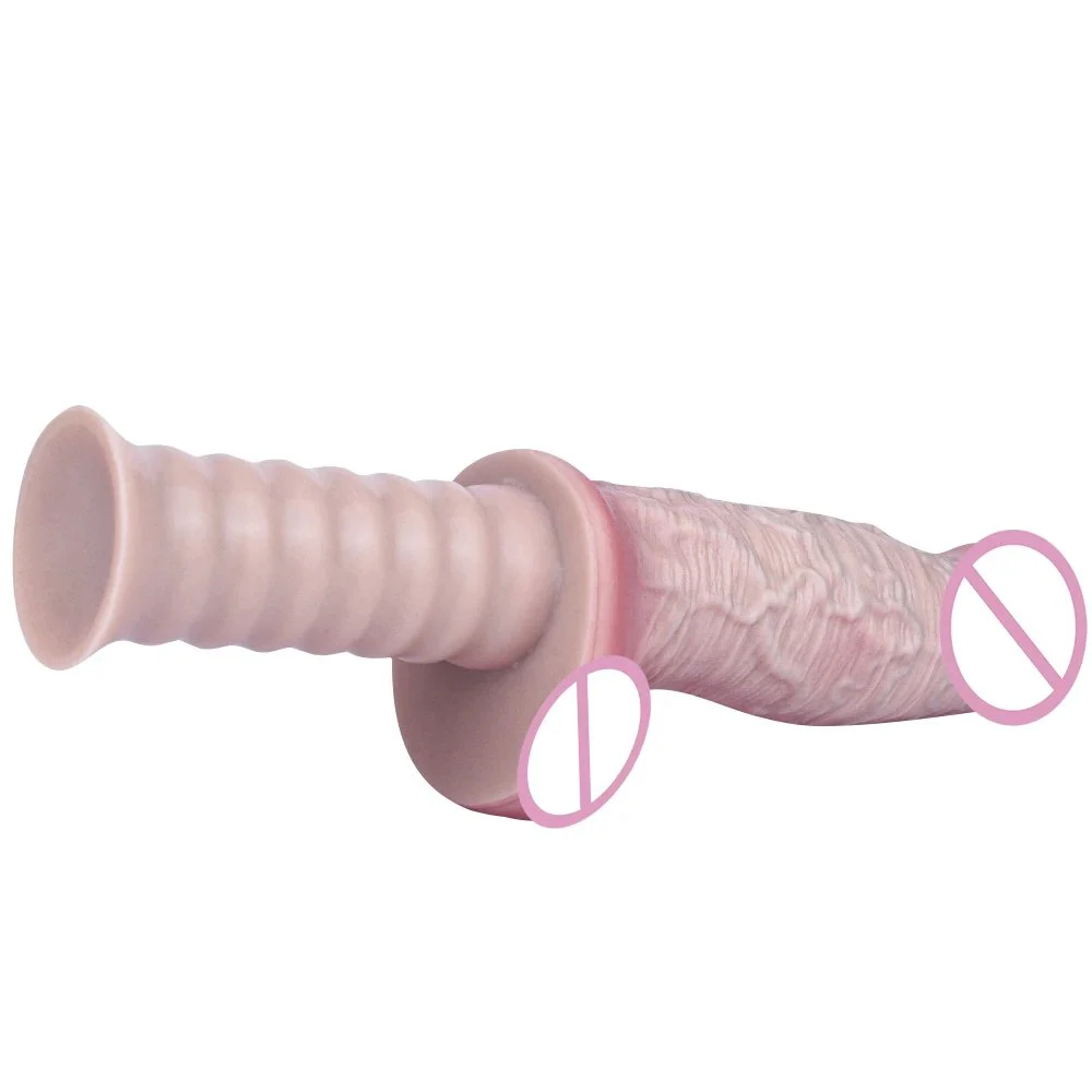 Skin Super Long Double Layer Screw Handle Silicone Dildo Man Woman Anal Plug Masturbator Juguetes Sexuales Pleasure Sex Toy