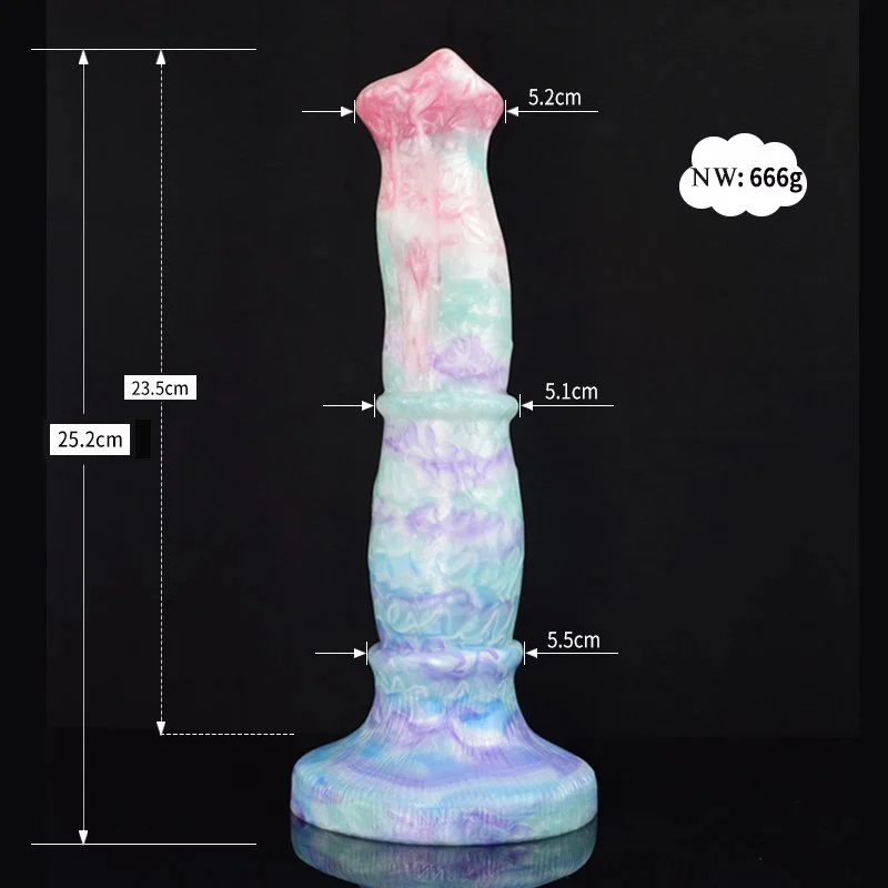 Soft Fantasy Dog Dildo Female Masturbator Sex Toys Real Feeling Realistic Anal Plug Penis Silicone Suction Cup Dildos Women Man