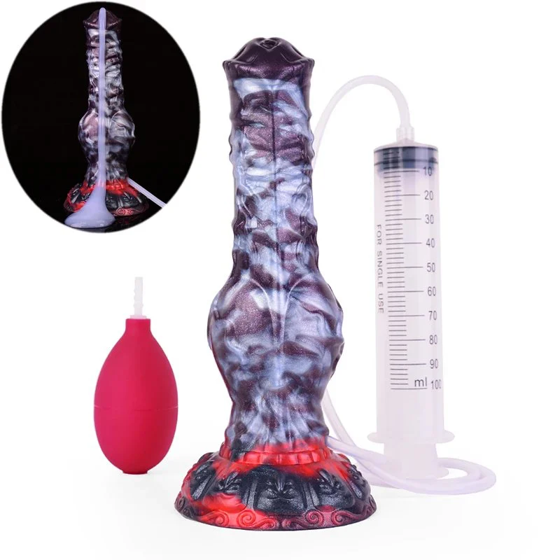 Squirting Dildo alien Cock Squirting Cock Wolf Animal Dildos with Suction Cup Ejaculating Dog Dildo Adult Sex Toy for Women