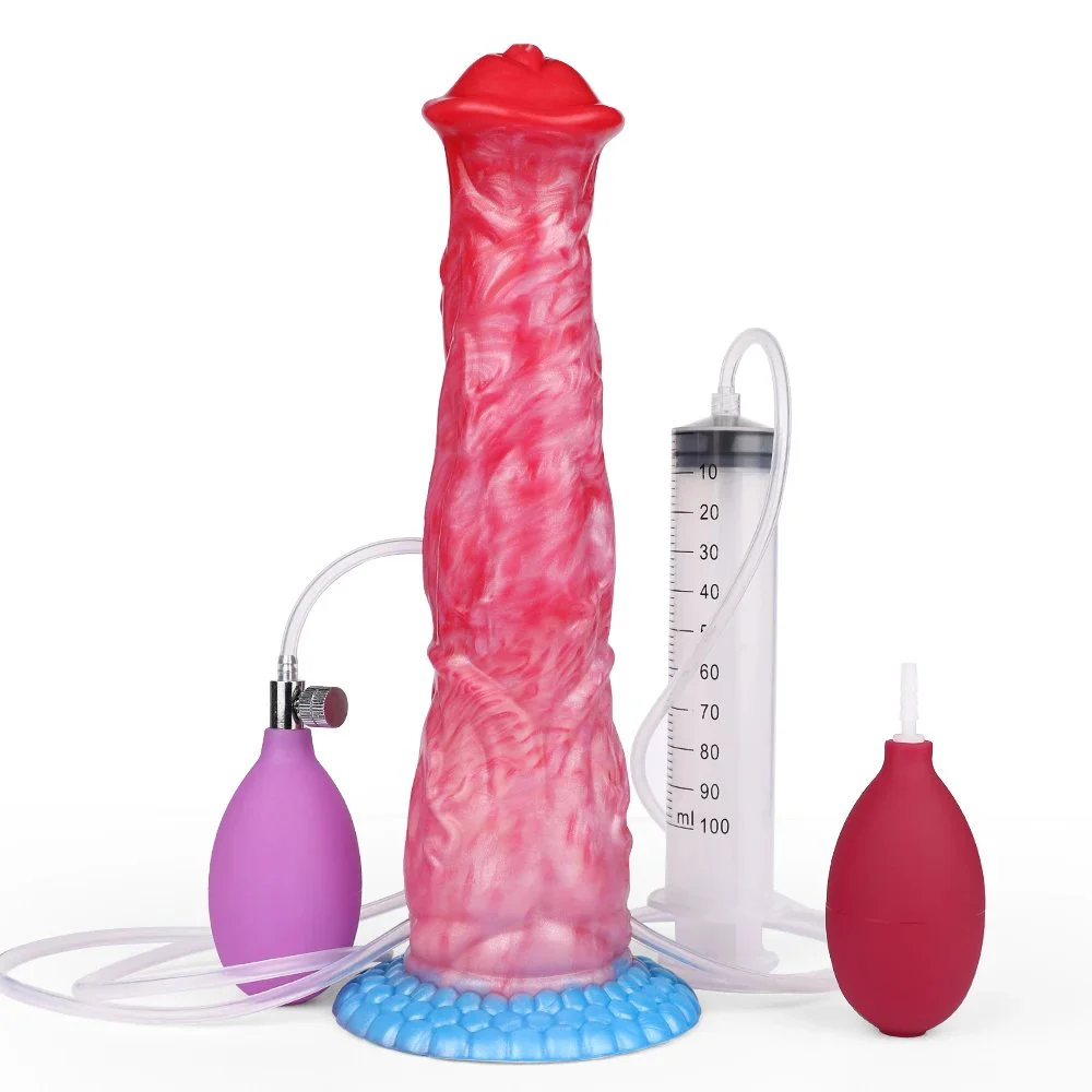 Squirting Dildo Fantasy Monster Giant Dildo Sex Simulation Ejaculation Soft Silicone Dildo Masturbation Adult Sex Toy