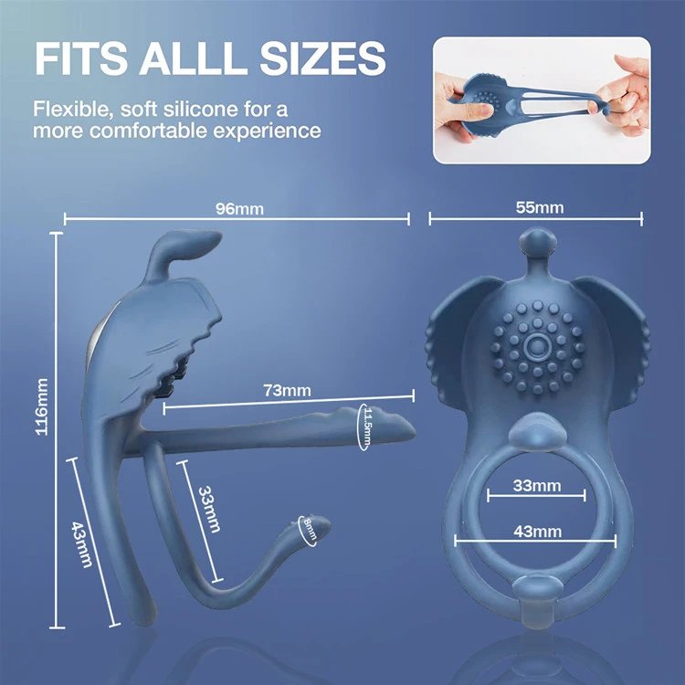 Wireless Remote Control Cock Ring Anal Plug for Men Penis Massager Masturbation