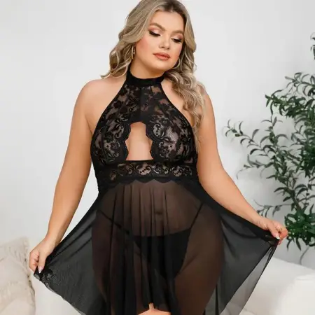 Fat Sister Plus Size Sexy Lace Underwear Sexy Nightwear