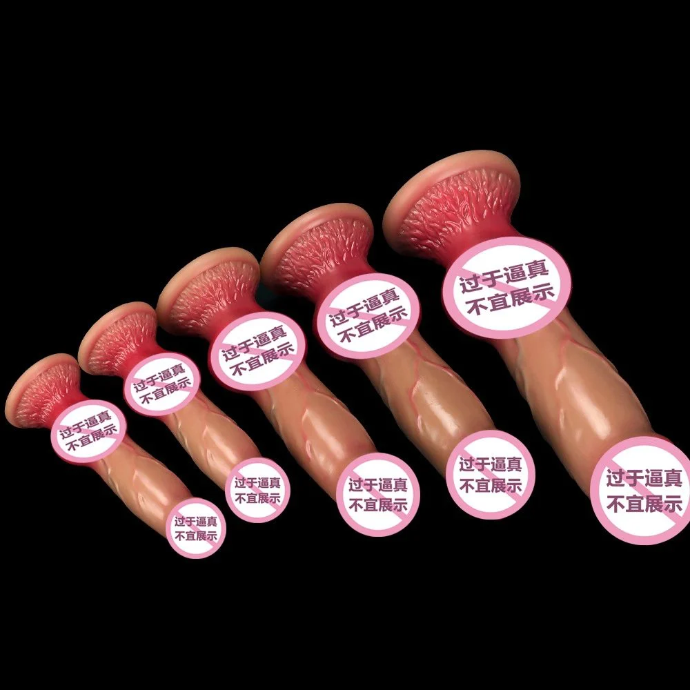 Soft Realistic Dog Dildo Large Silicone Penis Vagina Suction Cup Anal Butt Plug Massage Adult Sexy Toys for Woman