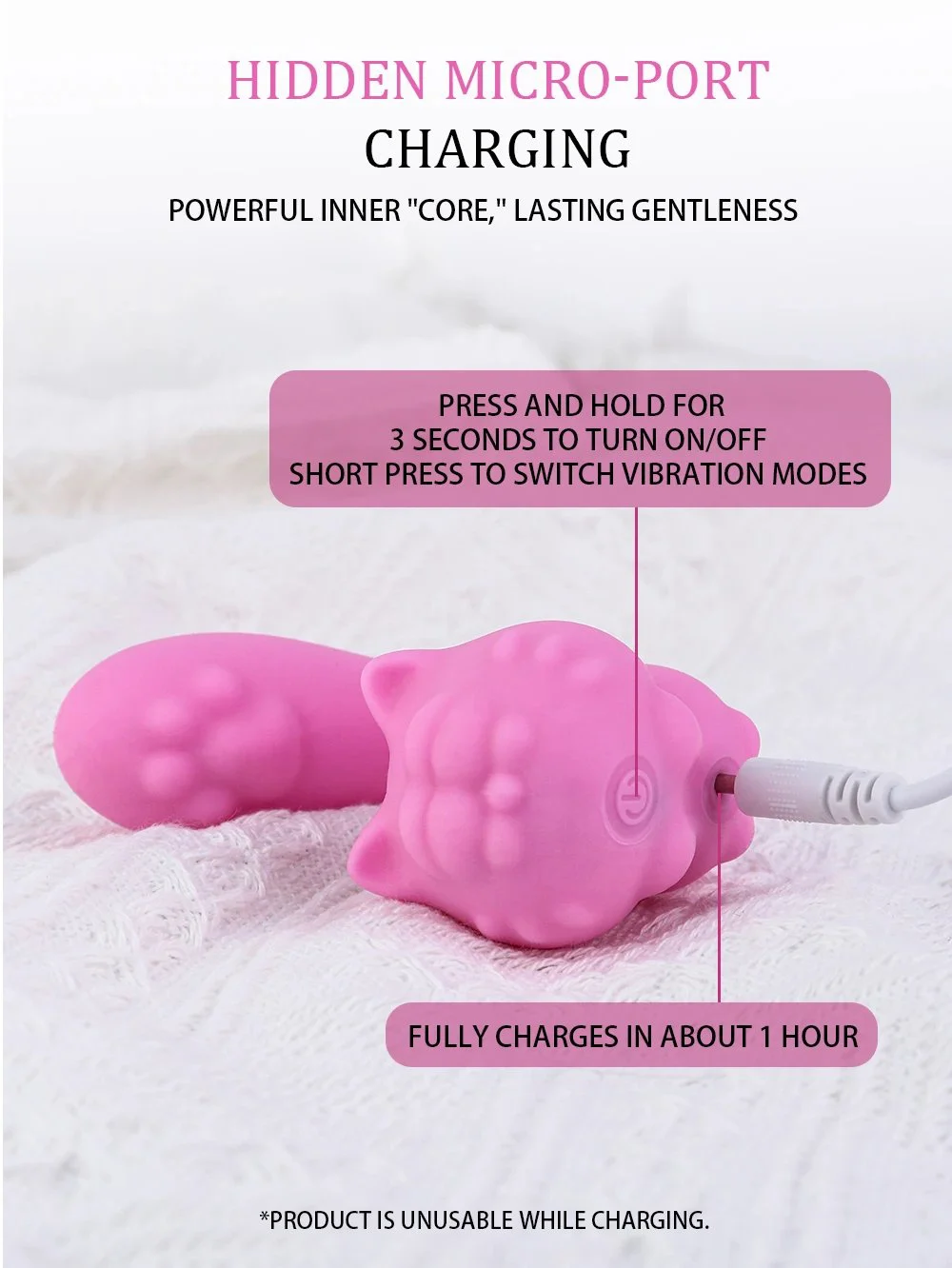 Small Vibrator Bullet Animal Cute cat Shape Rechargeable Clitoral Adult Sex Toy, Rabbit Clitoris Stimulator Vibe for Women