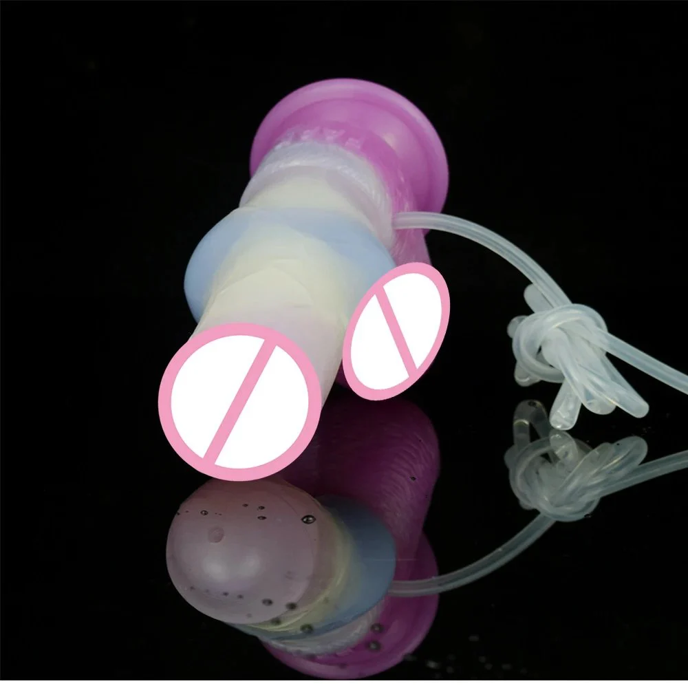 Squirting Dog Dildo With Big Knot Inflatable Squirting Animal Dildo Ejaculating Penis Realistic Dildos Big Cock Sex Toys