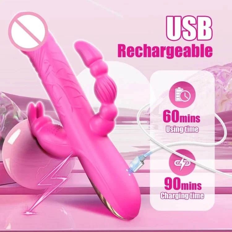 10 Frequency G Sport Rabbit Vibrator Sex Toys for Women Anal Toys Thrusting Dildo Massager Male Masturbation