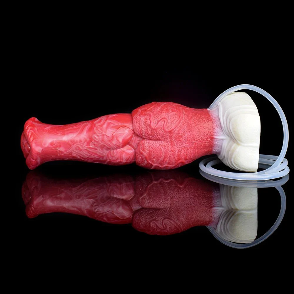 Squirting Dog Knot Dildo Realistic Ejaculating Penis Squirting Knot Dildo for Women Sex Toy