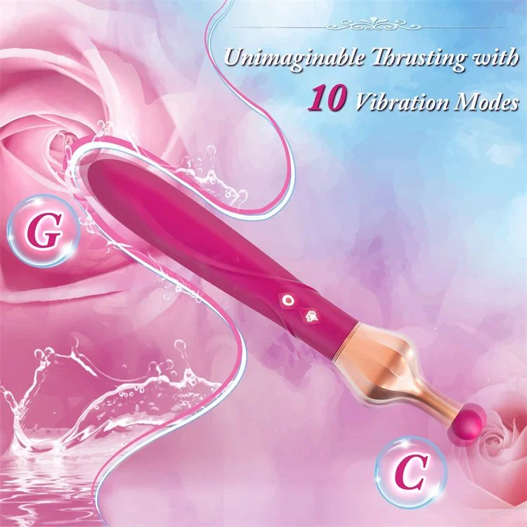 10 Frequency Rechargeable Waterproof Dual Vibrating Clitoral G Spot Vibrator Sex Toy for Women